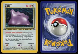 Ditto 3/62 Rare Fossil Holo 1st Edition Pokemon - Image 3
