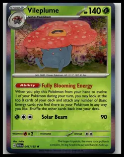 Vileplume #045/165 holo Pokemon SV: Scarlet and Violet 151 Near Mint or Better - Image 1