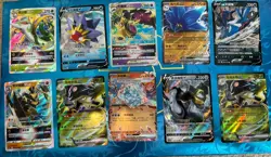Pokemon Lot, 10 Ex V Shiny Full Art Holo Ultra Rare Mixed Languages - I Combine! - Image 1
