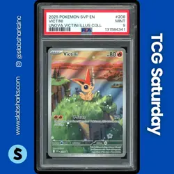 2023 POKEMON SV BLACK STAR PROMO UNOVA ILLUS COLLECTION #208 VICTINI PSA 9 - Image 1