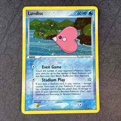 Swirl !!! Luvdisc 7/100 Crystal Guardians Holo Pokemon - Image 1