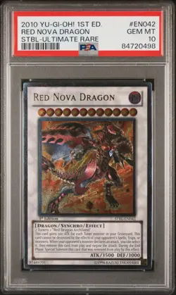 Red Nova Dragon Yugioh 2010 STBL-EN042 Ultimate Rare 1st Edition PSA 10 - Image 1