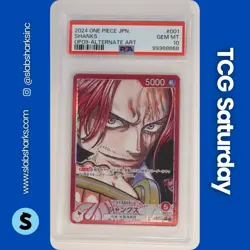 2024 ONE PIECE EMPERORS IN THE NEW WORLD (JP) #OP09-001 SHANKS ALT ART PSA 10 - Image 1
