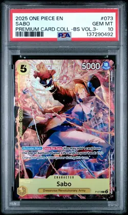Sabo PSA10 2025 One Piece Premium Card Collection -Best Selection Vol.3- #073 - Image 1
