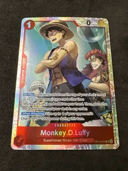 One Piece TCG - The Azure Sea’s Seven - Monkey.D.Luffy OP14-013 SR - NM Foil - Image 1