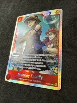 One Piece TCG - The Azure Sea’s Seven - Monkey.D.Luffy OP14-013 SR - NM Foil - Image 3