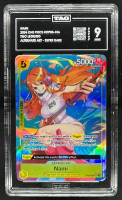 2024 One Piece Two Legends Nami Alternate Art #OP08-106 TAG 9 - Image 1