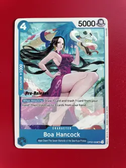 Boa Hancock OP02-059 Paramount War Prerelease Stamp Rare One Piece pre-release - Image 1