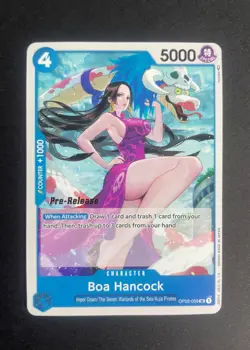 Boa Hancock OP02-059 Paramount War Prerelease Stamp Rare One Piece pre-release - Image 1