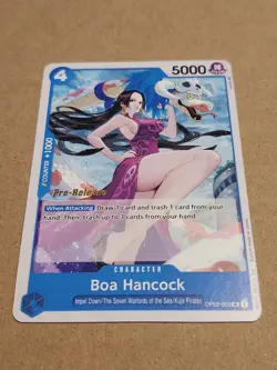 Boa Hancock OP02-059 Paramount War Prerelease Stamp Rare One Piece pre-release - Image 1