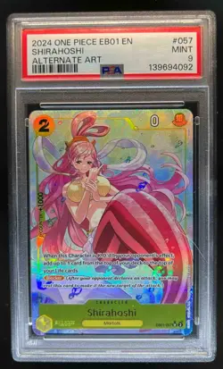 2024 One Piece Memorial Collection Shirahoshi Alternate Art #EB01-057 PSA 9 - Image 1