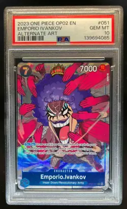 2023 One Piece Paramount War Emporio.Ivankov Alternate Art #OP02-051 PSA 10 - Image 1