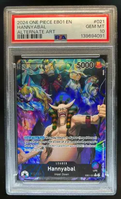 2024 One Piece Memorial Collection Hannyabal Alternate Art #EB01-021 PSA 10 - Image 1