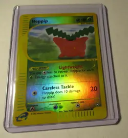 Pokemon TCG Aquapolis Hoppip 83/147 Reverse Holo Card 2002 Played Vintage - Image 1