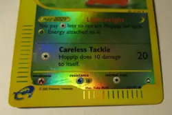 Pokemon TCG Aquapolis Hoppip 83/147 Reverse Holo Card 2002 Played Vintage - Image 5