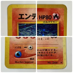 Auth Pokemon Card Entei Lv.38 No.244 Old Back Japanese from Japan - Image 4