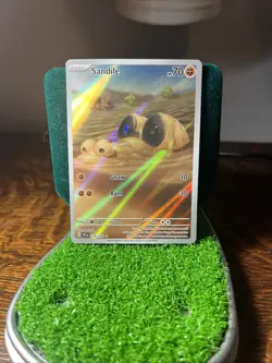 Pokemon TCG Sandile Illustration Rare Card 216/198 Scarlet & Violet Base Set - Image 1