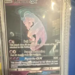 Pokemon TCG Mewtwo GX Secret Rare Holo Shining Legends Card #78/73 Psychic - Image 1