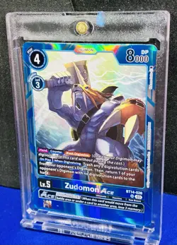 Digimon Card Game - Zudomon Ace BT14-026 Blast Ace Super Rare Holo - PACK FRESH - Image 3