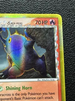 Heracross (Delta Species) 3/101 Dragon Frontiers Holo Pokemon Card 2006 MP - Image 2