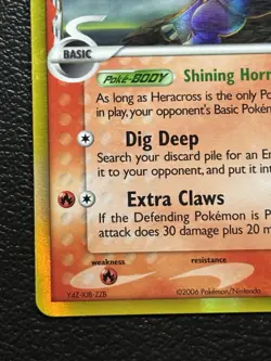 Heracross (Delta Species) 3/101 Dragon Frontiers Holo Pokemon Card 2006 MP - Image 4