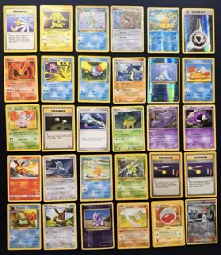 Vintage Pokemon 60 Card Lot 1998, 2003 Bidoof, Moltres, 1st Ed Seadra, RH + More - Image 1