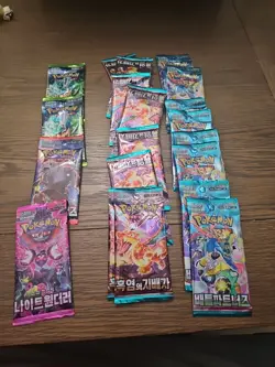 22x Pokemon TCG Booster Pack Lot SEALED Cards Variety Bundle Collection KOREAN - Image 1