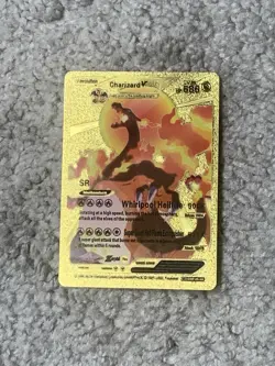 Charizard VMax HP586 Whirlpool Hellfire Gold Foil Fan Art Collector Card - Image 1
