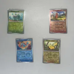 Costco 151 Mini Tin Promo Cards - All 4 Cosmo Reverse Holo Promos - Image 1