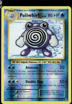 Pokemon Poliwhirl 24/108 XY Evolutions Reverse Holo Uncommon LP 2 Card Lot - Image 1