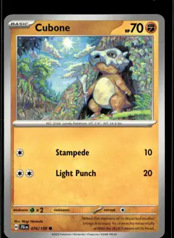 Pokemon Cubone 076/159 Journey Together Non Holo Common 5 Card Lot - Image 1