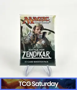 MAGIC THE GATHERING MTG TCG BATTLE FOR ZENDAKAR 15 CARD BOOSTER PACK SEALED - Image 1