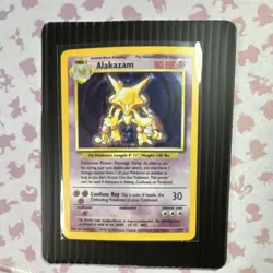 Pokemon Alakazam Base Set 1/102 Holo Rare 80 HP Stage 2 Card - Image 1