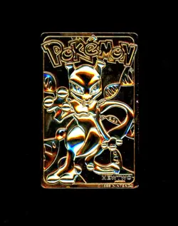 1999 Pokemon MEWTWO Burger King 23K GOLD PLATED Trading Card Nintendo Promo #150 - Image 2