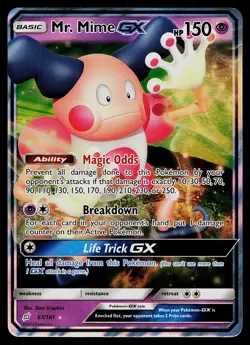 Pokemon Card - Mr. Mime GX Team Up 67/181 Ultra Rare - Image 1