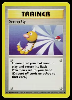 Pokemon Card - Scoop Up Base Set 78/102 Rare UK 4th Print 1999-2000 - Image 1