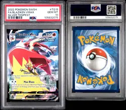 Blaziken VMAX PSA 10 English Pokemon Card TG15 Silver Tempest Alternate Art 2022 - Image 3