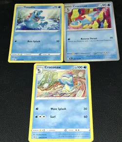 9 Card Lot (See Pics For All) Totodile Feraligatr & Croconaw Pokemon TCG - Image 2