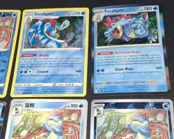 9 Card Lot (See Pics For All) Totodile Feraligatr & Croconaw Pokemon TCG - Image 5