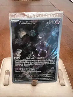 Pokemon TCG Mewtwo SVP 151 Black Star Promo Card 052 Holo - Image 1