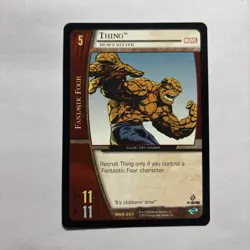 VS System: Thing Heavy Hitter Unlimited Edition Marvel Card TCG CCG Rare - Image 1