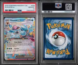 Glaceon ex 026 Pokemon Prismatic Evolutions Holiday Calendar PSA 10 GEM MT Card - Image 3