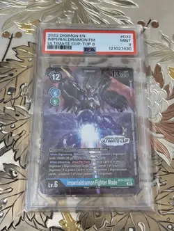 Digimon Card Game Imperialdramon Fighter Ultimate Cup Top 8 2022 PSA 9 BT8-032 - Image 1