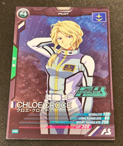 Gundam ARSENAL BASE Card CHLOE CROCE BANDAI JAPAN PR-024 PR - Image 1
