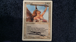 SERRA ANGEL UNLIMITED uncommon Magic the Gathering Signed - Image 2