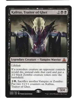 Mint/Near-Mint, English - 1 x MTG Kalitas, Traitor of Ghet Oath of the Gatewatch - Image 1