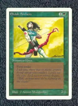 ELVISH ARCHERS UNLIMITED rare Magic the Gathering - Image 1