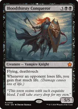 MTG Bloodthirsty Conqueror Foil Foundations Promo Pack NM - Image 1