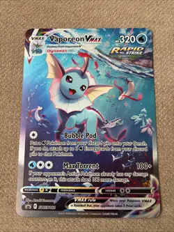 Jumbo Vaporeon VMAX SWSH182 NM 2021 Oversized Pokemon Card Premium Collection - Image 1