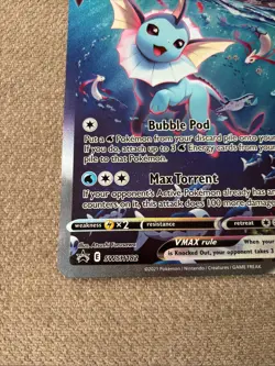 Jumbo Vaporeon VMAX SWSH182 NM 2021 Oversized Pokemon Card Premium Collection - Image 5